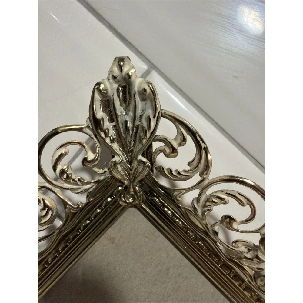 Vintage Set Of 2 Gold Metal Filigree Picture Frames 8x10 Hollywood Regency A002
